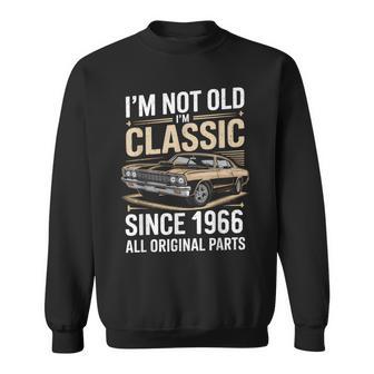 60Th Birthday Classic Vintage Car 1966 Birthday Sweatshirt - Thegiftio UK