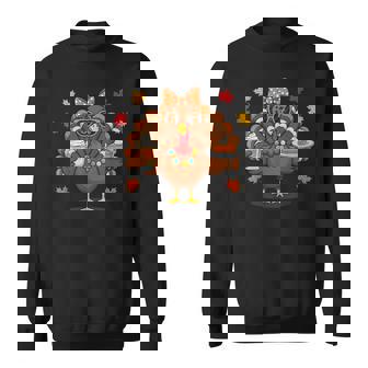 67 Meme Thanksgiving Turkey With Pumpkin Pie Sweatshirt - Monsterry