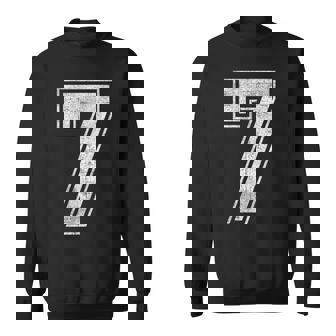 7 Number Seven Graphic Group Halloween Birthday Retro Sweatshirt | Mazezy