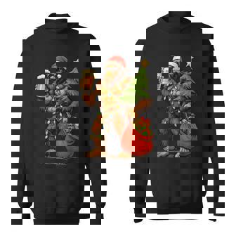 Big Foot Santa Hat Drink Christmas Tree Xmas Men Sweatshirt | Mazezy