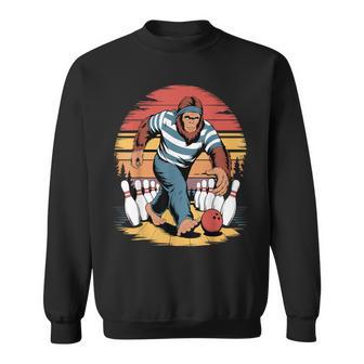 Bigfoot Bowling Pin Retro Sasquatch Vintage Sweatshirt - Thegiftio UK