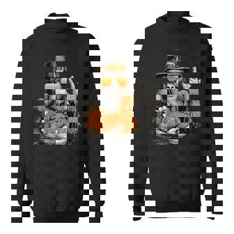 Bigfoot Rock On Turkey Vintage Thanksgiving Boys Men Sweatshirt - Monsterry