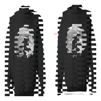 Bigfoot Santa Moon Christmas Lights Xmas Sasquatch Sweatshirt | Seseable UK