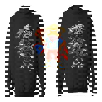 Boricua Coqui Frog Puerto Rico Football Sweatshirt - Monsterry