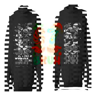 Bruh 67 Six Seven 6 7 Meme Christmas Boys Santa Elf Sweatshirt | Seseable CA