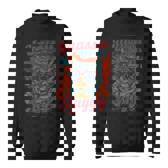 Cat Lovers Yas Queen Slay Humor Aesthetic Women Sweatshirt | Seseable FR