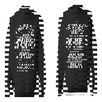 Christmas Its Not Easy Being My Wife's Arm Candy Xmas Sweatshirt | Seseable FR