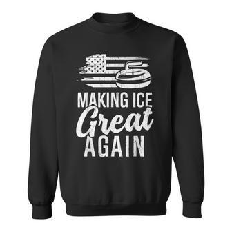 Curling Team Winter Sport Usa Patriotic Curler Sweatshirt - Thegiftio UK