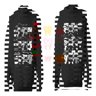 Dental Christmas Cute Th Costume Dentist Santa Hat Sweatshirt - Monsterry