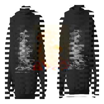 Dog Eating Taco With Hot Sauce Sweatshirt - Monsterry