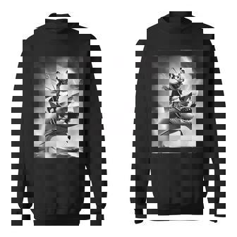 Dog French Bulldog Riding A Shark In Tornado Meme Sweatshirt | Seseable UK