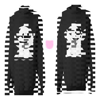 Emoticon Cute Ghost Boo Face Halloween Costume Sweatshirt | Mazezy