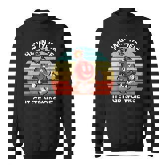 Existential Dread Retro Hang In There It Gets Worse Sweatshirt | Mazezy