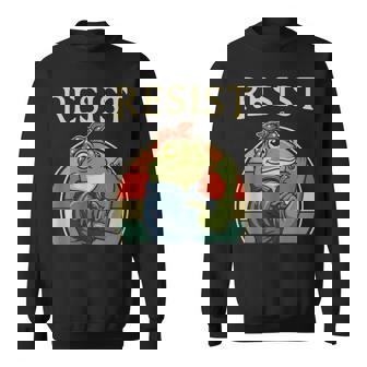 Frogs Resist Frogs Protest Against Tariffs Sweatshirt | Mazezy