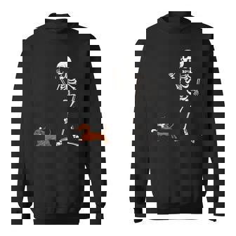 Halloween Dachshund And Skeleton Sweatshirt | Seseable FR