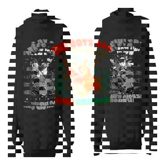 Jesus Santa The Boys Are Back In Town Merry Christmas Sweatshirt | Seseable CA