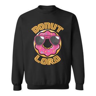 Nerdy Donut Lord Video Gamer Geek Pink Doughnut Sweatshirt | Mazezy