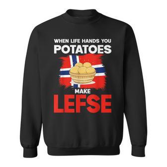 Norway Heritage Norwegian Roots Potatoes Make Lefse Sweatshirt - Thegiftio UK