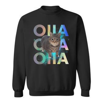 Oiia Oiia Spinning Cat Meme Brainrot Ethel Space Sweatshirt - Monsterry