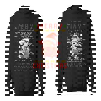 Pig Christmas Ugly Sweater Santa Hat Pig Lover Xmas Sweatshirt - Thegiftio