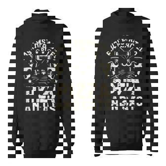 Pizza Lover Foodie Pizza Pun Pizza And Cats Sweatshirt | Mazezy