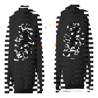 Pussy-Cat From Christmas Vacation Frieds Black U-Neck Sweatshirt | Seseable FR