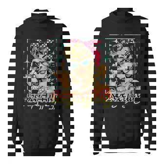 Retro Vintage Respectfully Middle Finger Feminist Sweatshirt - Monsterry