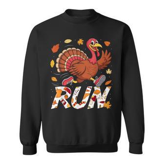 Run Running 5K Race Turkey Trot Thanksgiving Sweatshirt - Thegiftio UK