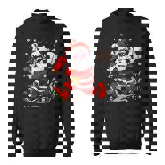 Santa Baseball Christmas Pajamas Xmas Boy Toddlers Sweatshirt - Thegiftio