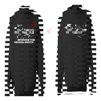 Santa Opossums Overstimulated But Festive Xmas Lights Sweatshirt | Mazezy