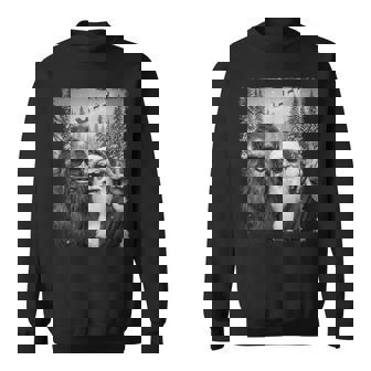 Sasquatch Meme Cool Selfie With Santa Christmas Xmas Sweatshirt | Seseable UK