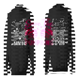 Save The Pumpkins Breast Cancer Awareness Pink Ribbon Sweatshirt - Monsterry