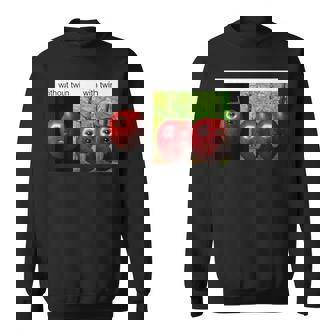 Silly Ai Apple Gen Z Meme Brainrot Humor Tongue Out Sweatshirt | Seseable FR