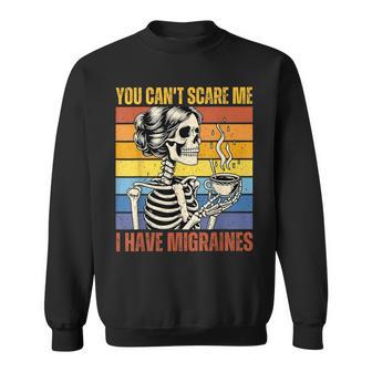 Skeleton Migraine Awareness Headache I Have Migraines Sweatshirt - Thegiftio UK