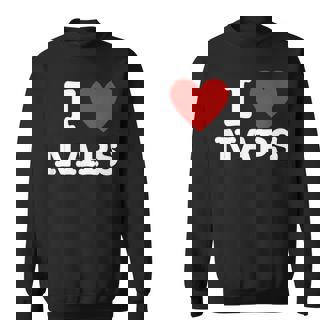 For Sleepy People Naps Lazy I Heart Sleep Joke Sweatshirt - Thegiftio