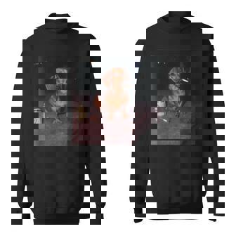 Smoking Dachshund Cigarette Beer Gen Z Sweatshirt | Seseable UK