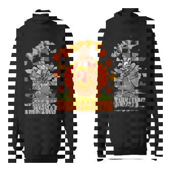 Thanksgiving Happy Turkey Family Dinner Sweatshirt | Seseable CA