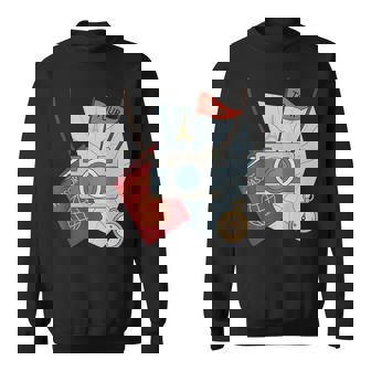 Tourist Spirit Day Look With Camera And Map Sweatshirt - Monsterry