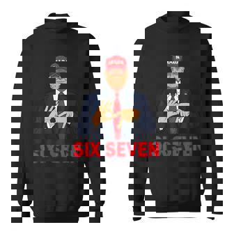 Trump 67 Meme Costume Six Seven Halloween Sweatshirt - Thegiftio