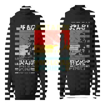 Vintage Fishing Jokes Boys Fisherman Bass Fish Sweatshirt | Seseable FR