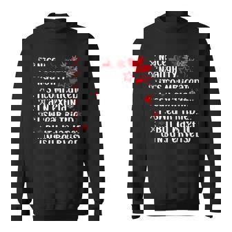 Xmas Nice Naughty List Christmas Santa Xmas Joke Sweatshirt | Seseable FR