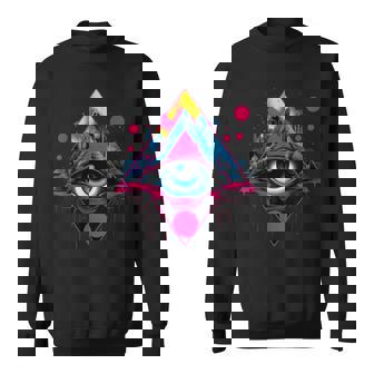 Futuristic Avant Garde Vaporwave Artistry Vision Sweatshirt Unisex | Mazezy