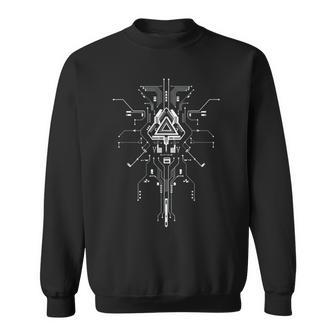 Futuristic Circuit Board Abstract Geometric Sweatshirt - Thegiftio UK