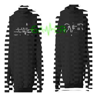 Gamer Heartbeat Tween Teen Gaming Graphic s Gaming Sweatshirt Unisex | Mazezy