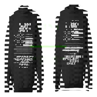 Gardening Lawn Mower American Flag Lawn Enforcement Officer Sweatshirt - Thegiftio