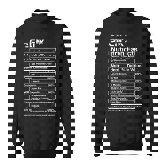 Gen X Nutrition Facts Generation Meme Sweatshirt - Monsterry