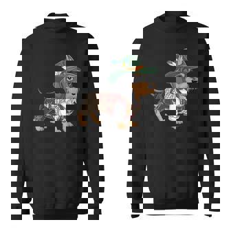 German Dog Dachshund Oktoberfest Bavarian Weiner Sausage Sweatshirt - Monsterry
