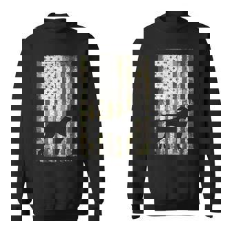 German Shorthaired Pointer Camouflage American Flag Gsp Dog Sweatshirt - Monsterry