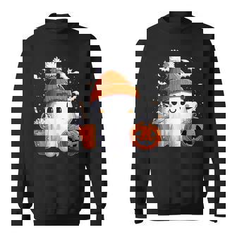 Ghost Drink Halloween Drink Pumpkin Sweatshirt - Monsterry