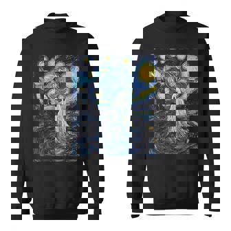 Ghost Halloween Van Gogh Style Starry Night Sweatshirt | Mazezy